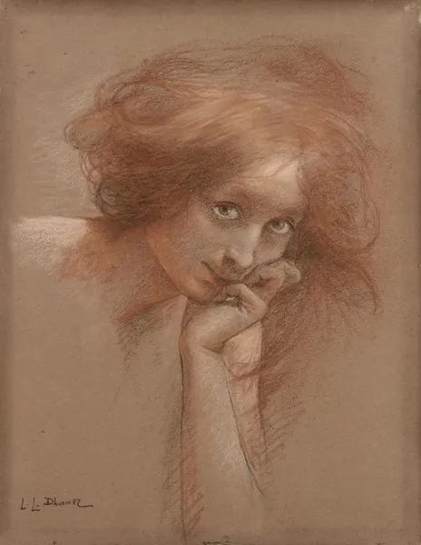 Jeune fille rousse av Lucien Lévy-Dhurmer