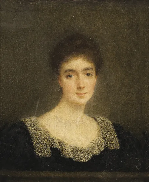 Presumed portrait of Marguerite de Schickler, Countesse Hubert de Pourtalès av Lucien Lévy-Dhurmer