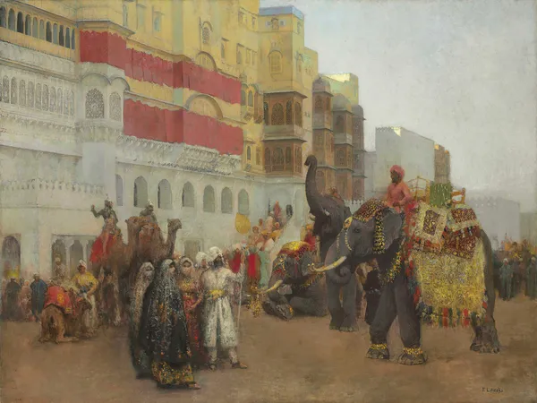 A Fête Day at Bekanir – Beloochistan, Bekanir (ca 1895-1903.) av Edwin Lord Weeks