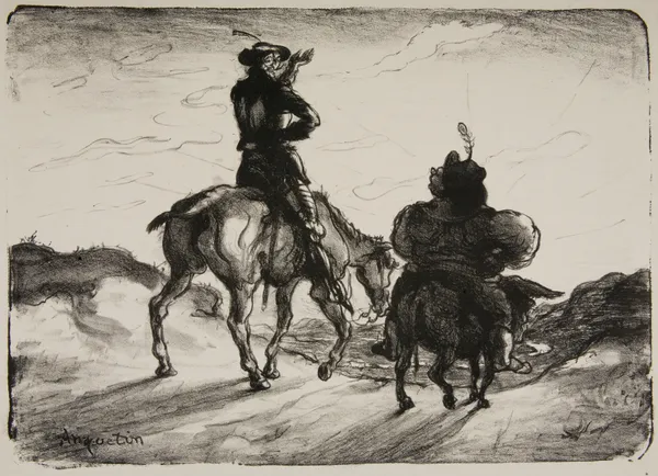 Don Quichotte et Sancho Pança av Louis Anquetin