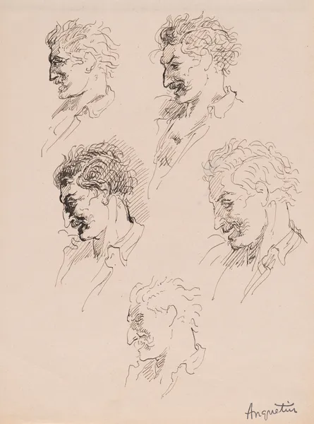 Head Studies av Louis Anquetin