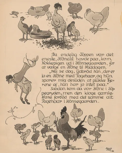 Hønen med Pagehaaret av Louis Moe