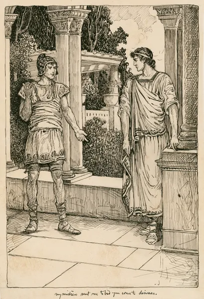 Comedy of errors. My mistress sent me to bid you come to dinner av Louis Rhead