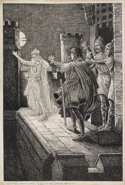 Hamlet. Still am I called – unhand me gentlemen, by heaven, I’ll make a ghost of him that lets me av Louis Rhead