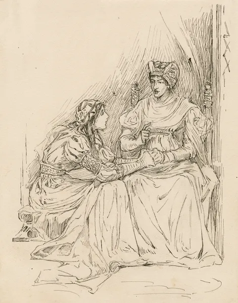 Juliet and her nurse av Louis Rhead