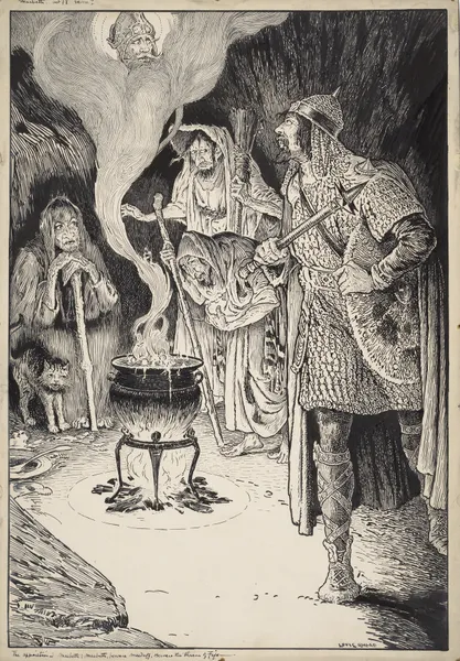 Macbeth, act IV, scene I av Louis Rhead