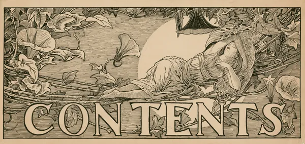 Masthead illustrations for Lamb’s Tales from Shakespeare – Contents av Louis Rhead