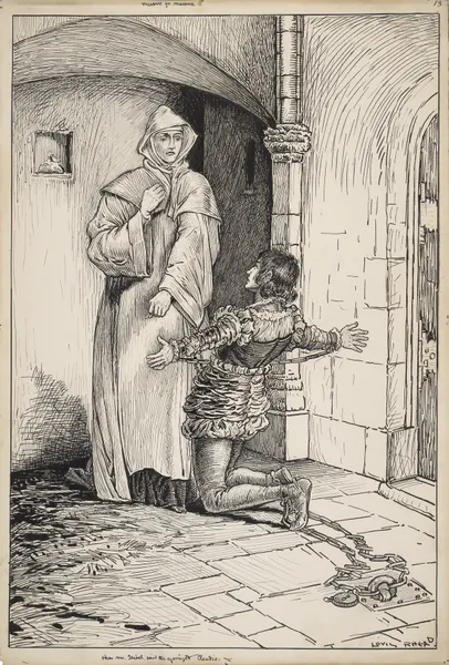 Measure for measure. Hear me, Isabel, said the agonized Claudio av Louis Rhead