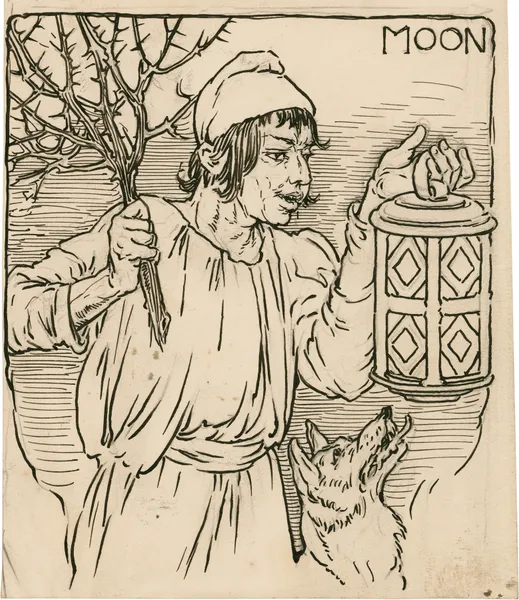 Moon [i.e. Robin Starveling, the tailor, in the play of Pyramus and Thisbe] av Louis Rhead
