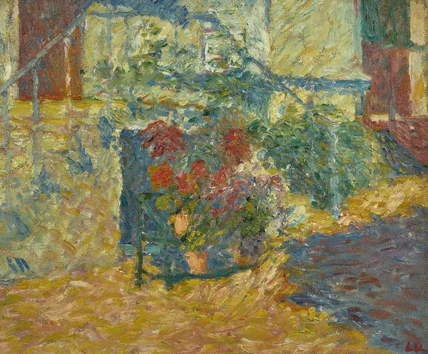 Le perron fleuri – Versailles av Louis Valtat