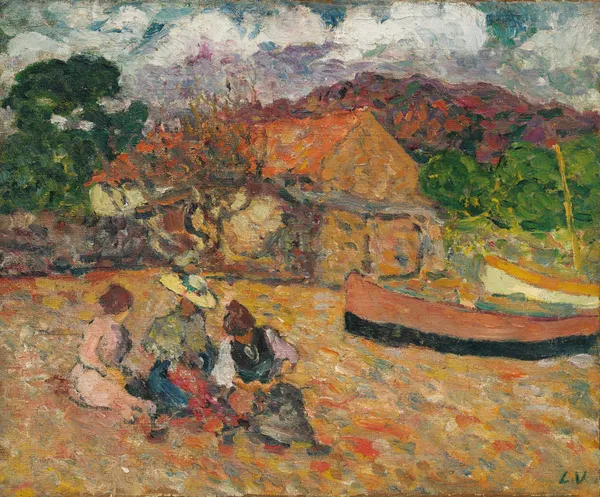 Women seated on the beach av Louis Valtat