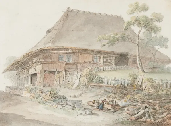 Bauernhaus im Berner Mittelland av Johann Ludwig Aberli