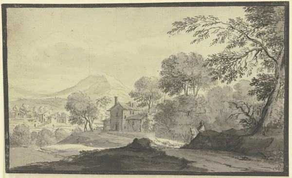 Haus an einem Weg av Johann Ludwig Aberli