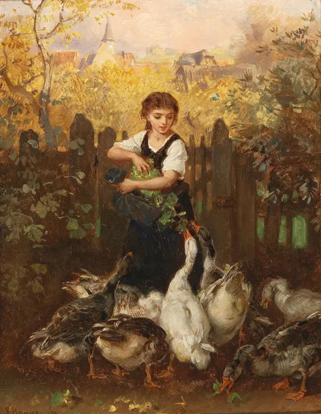 Cake at Teatime av Ludwig Knaus