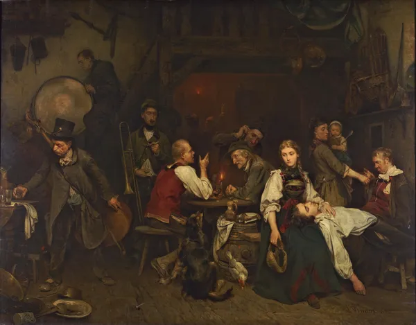 The Morning after the Festival av Ludwig Knaus