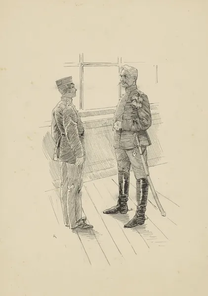 Militair in gesprek met Fourier av Hendrik Maarten Krabbé
