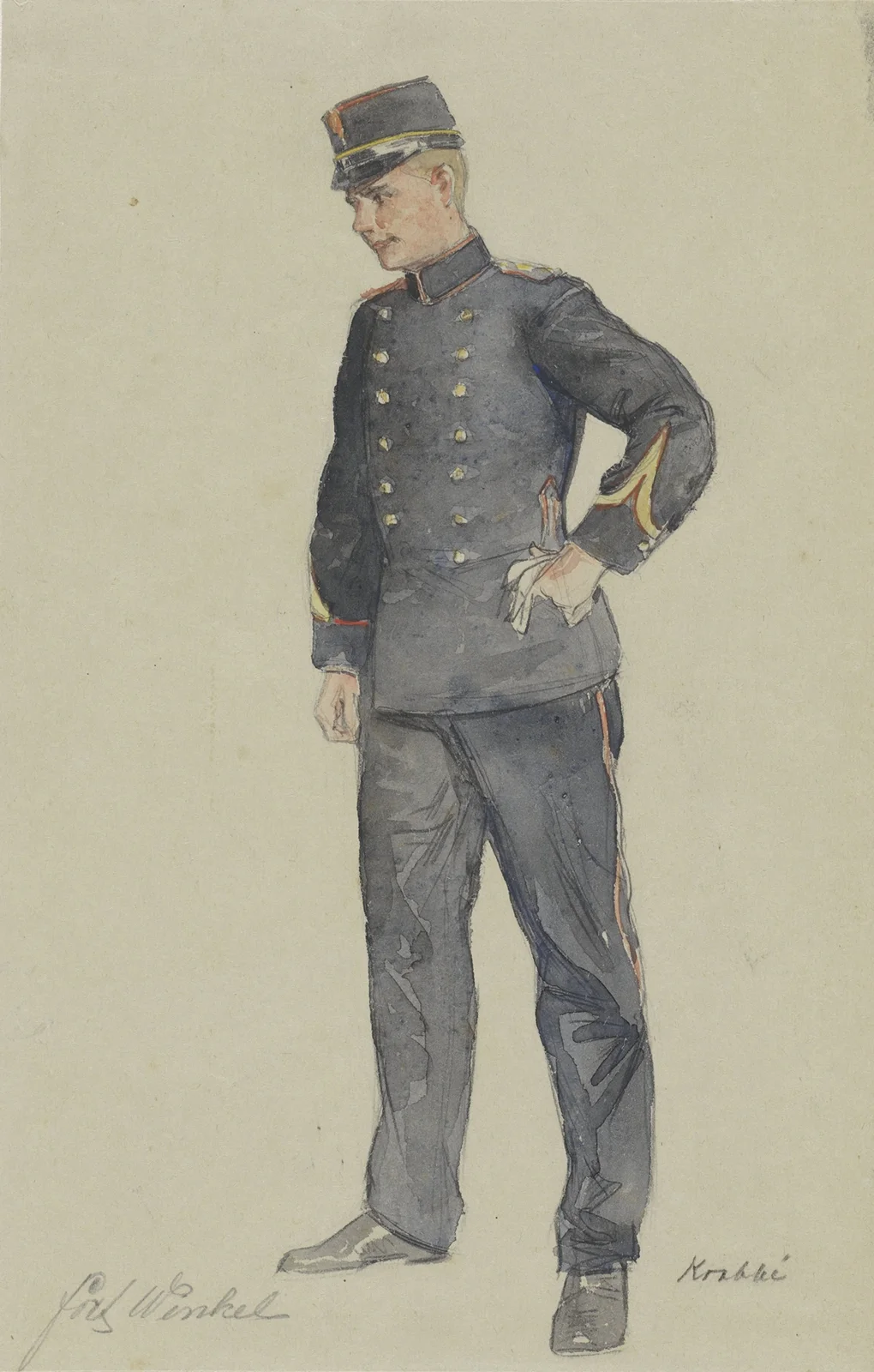 Staande sergeant av Hendrik Maarten Krabbé