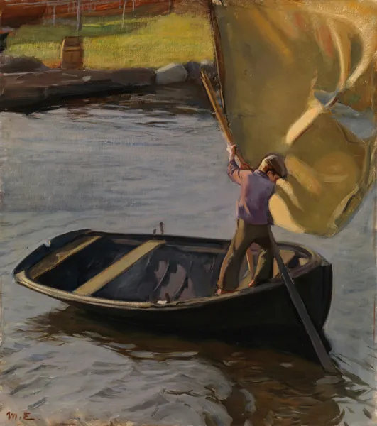 Boy and Sail av Magnus Enckell
