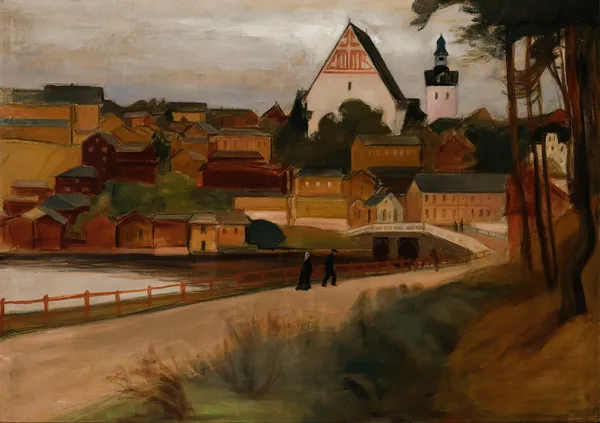 Näköala Porvoosta av Magnus Enckell