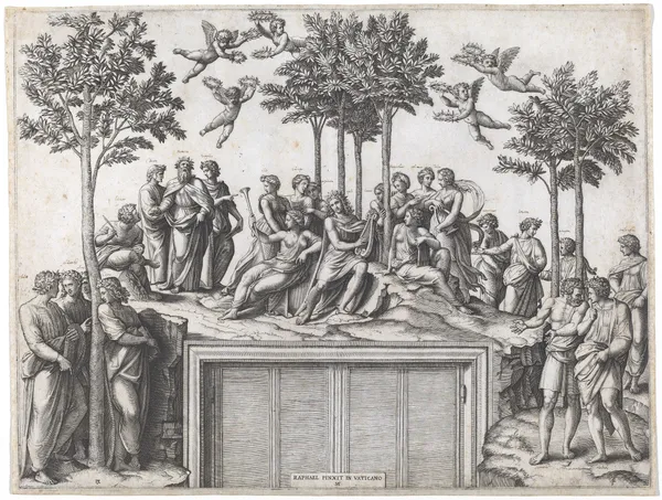 Parnassus av Marcantonio Raimondi