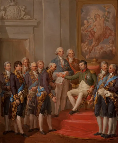 Granting of the Constitution of the Duchy of Warsaw by Napoleon av Marcello Bacciarelli