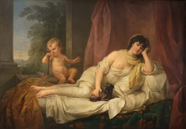 Portrait of Anna Lampel (d. 1800), actress av Marcello Bacciarelli