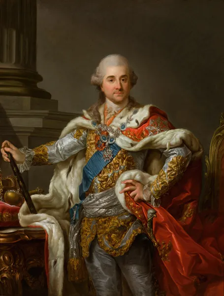Portrait of Stanislaus Augustus Poniatowski in Coronation Robes av Marcello Bacciarelli