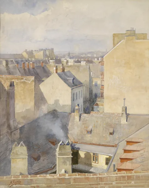 Blick aus dem Atelier Klagbaumgasse Wien (c1890) av Marie Egner