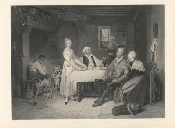 La demande en mariage (after François Grenier de Saint-Martin) av Jean-Pierre-Marie Jazet