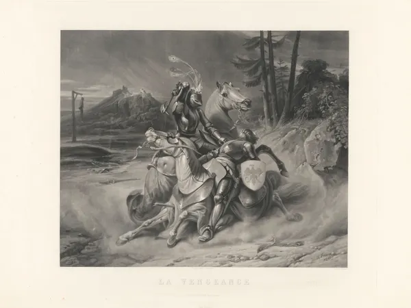 La Vengeance (after Horace Vernet) av Jean-Pierre-Marie Jazet