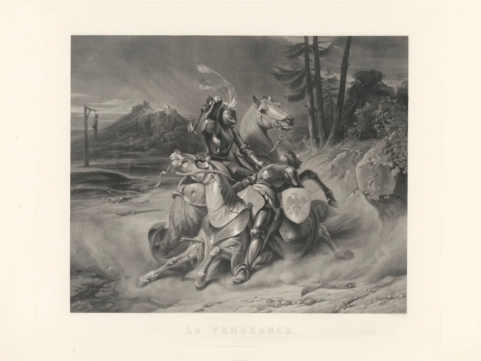 La Vengeance (after Horace Vernet) av Jean-Pierre-Marie Jazet