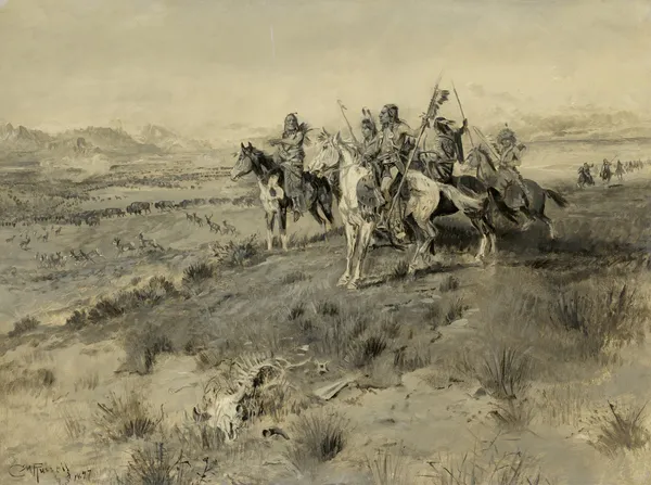 Before The White Man Came (Indian Game Hunt) av Charles Marion Russell