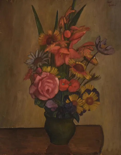 Still Life, Vase with Flowers av Mark Gertler