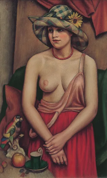 The straw hat av Mark Gertler