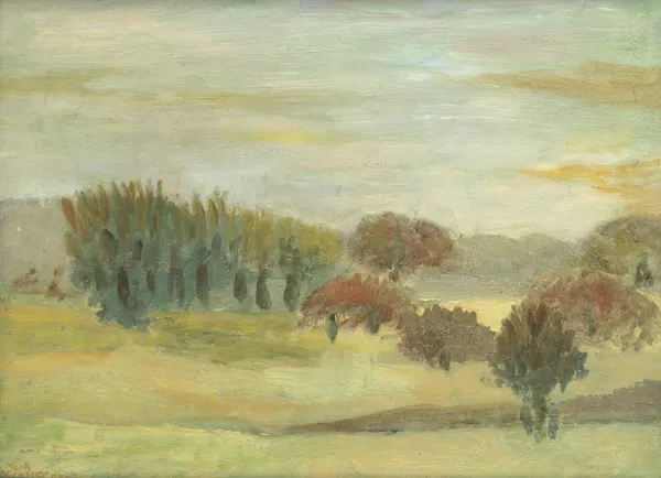 Trees at Banchory Sanatorium, Scotland av Mark Gertler