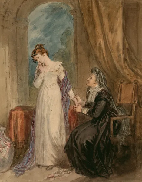 A scene from All’s well that ends well. av John Massey Wright