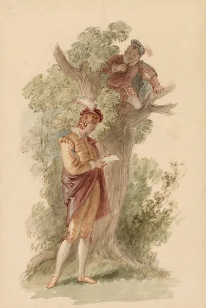 A scene from Love’s labour’s lost – act IV, sc. 3. av John Massey Wright