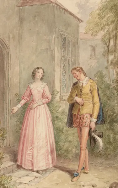 Illustration to Shakespeare’s Merry wives of Windsor – act 1, scene 1 av John Massey Wright