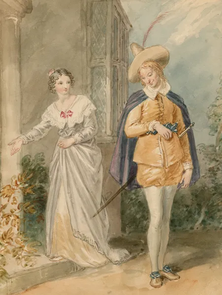 Illustration to Shakespeare’s Merry wives of Windsor – act 1, scene 1. av John Massey Wright