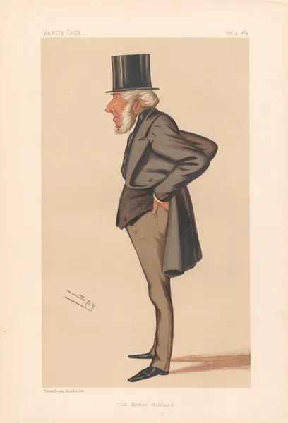 Bankers and Financiers. ‘Old Mother Hubbard’. The Rt. Hon. John Jellibrand Hubbard. 4 October 1884 av Leslie Matthew Ward