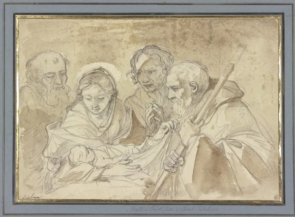 Adoration of the shepherds av Mattia Preti