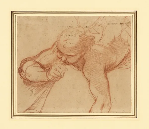 An Angel Blowing a Trumpet av Mattia Preti