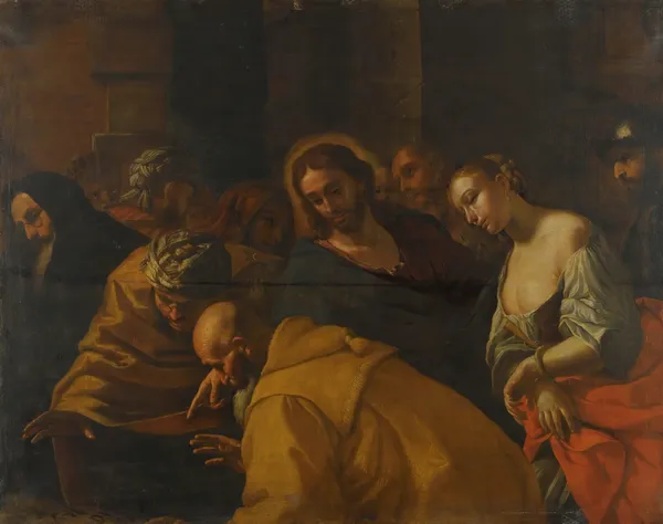 Christ And The Woman Taken In Adultery av Mattia Preti