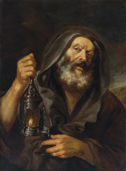 Diogenes With His Lantern, In Search Of An Honest Man av Mattia Preti