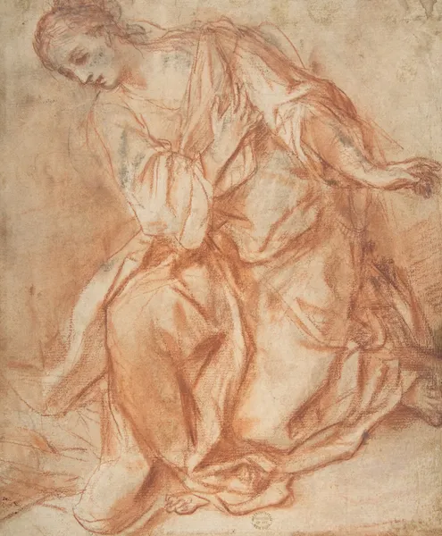 Kneeling Woman (17th century) av Mattia Preti