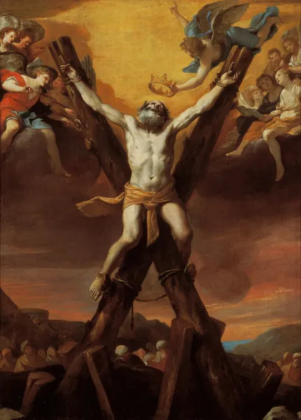 The crucifixion of St Andrew av Mattia Preti