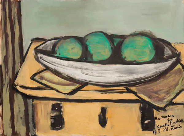 Still Life with Large Green Fruit av Max Beckmann