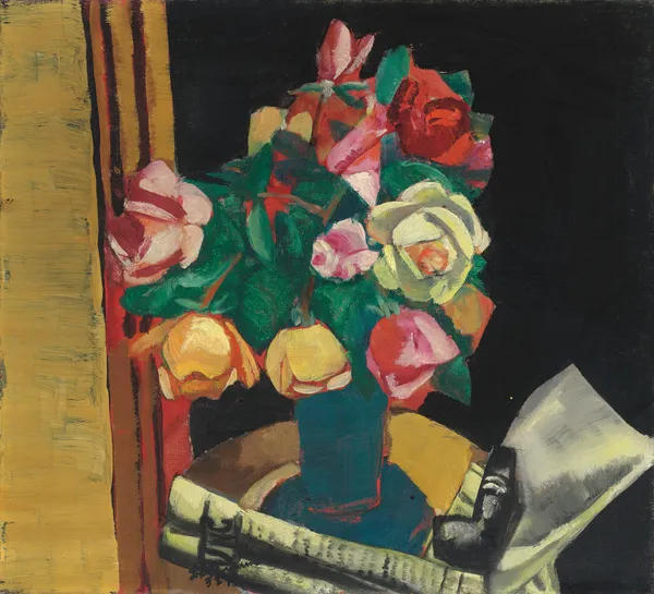 Stilleben mit Rosen av Max Beckmann