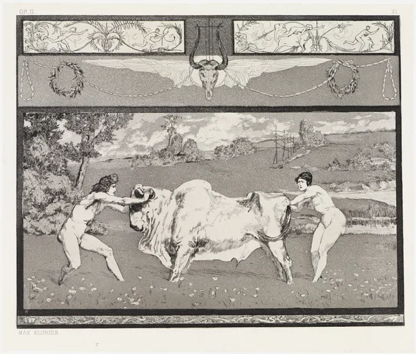Apollo und Daphne II (Rettungen Ovidischer Opfer, Opus II, Blatt 11) av Max Klinger