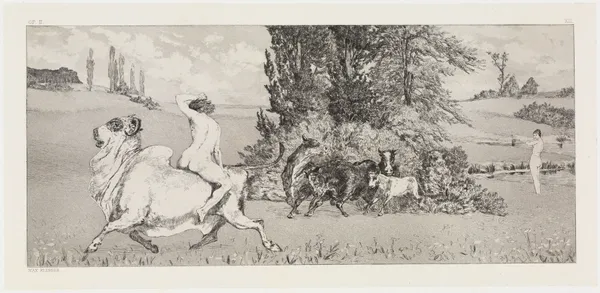 Apollo und Daphne III (Rettungen Ovidischer Opfer, Opus II, Blatt 12) av Max Klinger